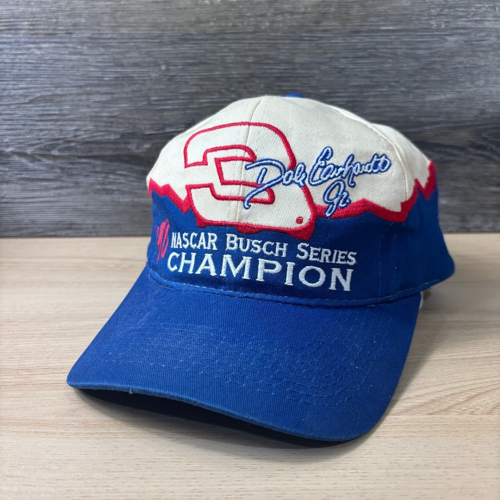 Vintage NASCAR Hat Snap Back Blue Embroidered Dale Earnhardt Jagged Edge Chase